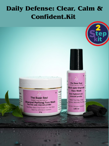 Daily Defense: Clear, Calm & Confident 2-Step Charcoal Purifying Kit - Mens Care
