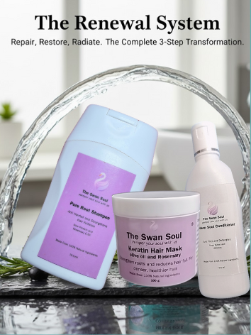 Strength & Shine: The Renewal System 3-Step Hair Kit for Transformed Hair