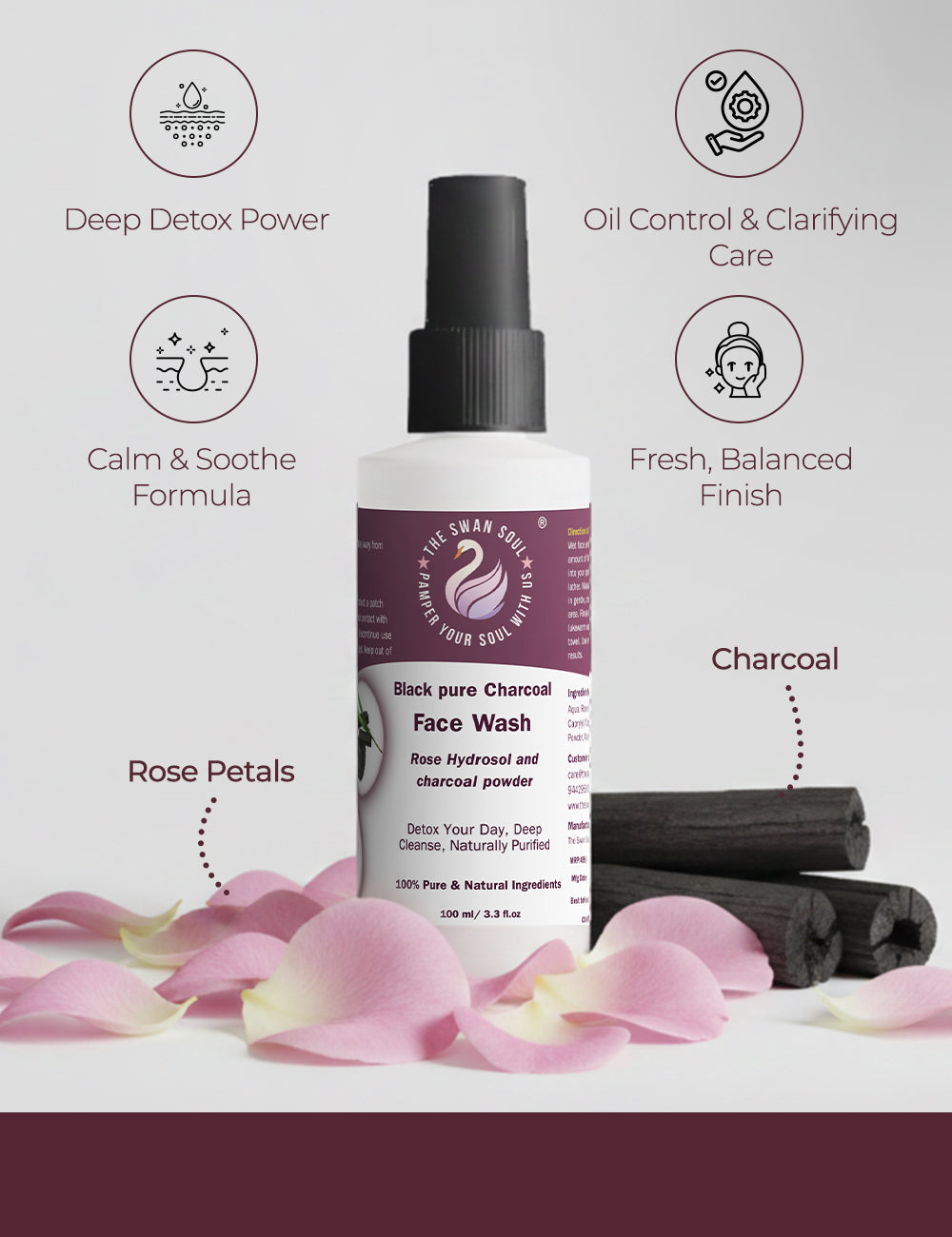 Black Pure Charcoal Face Wash