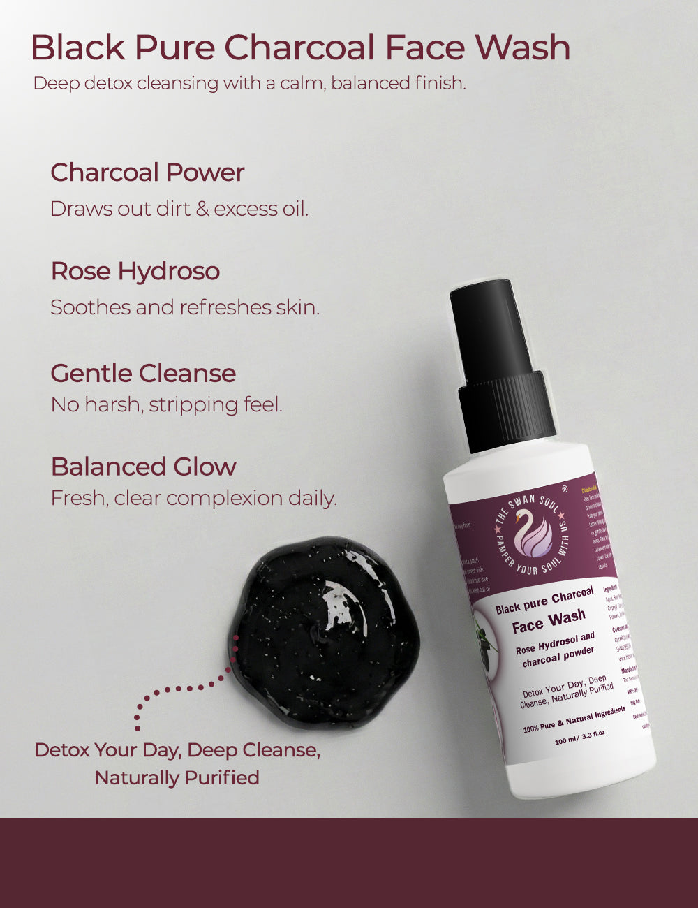 Black Pure Charcoal Face Wash